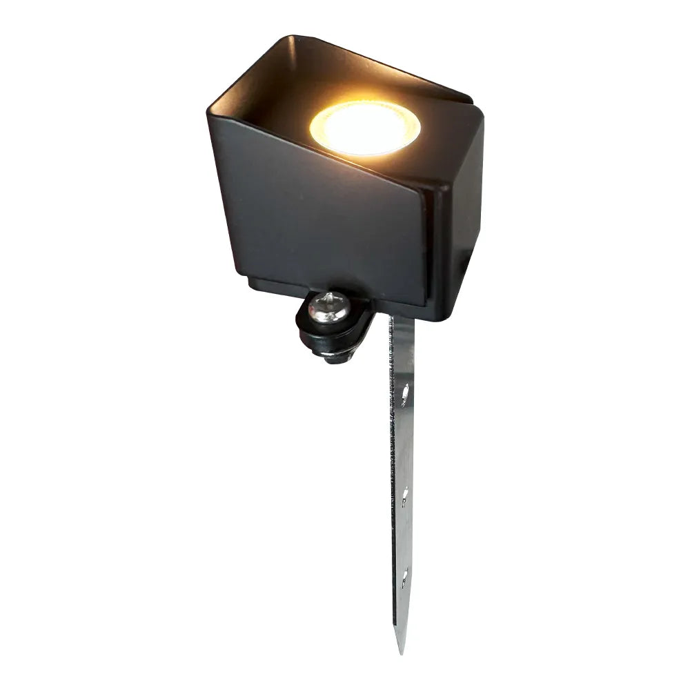 Outdoor Landscape Lighting LED 12V Low Voltage STB22 3W 3000K 240LM Cast Brass LED Mini Step Light with Stainless Steel Stake 12V Low Voltage Landscape Lighting