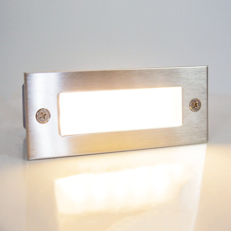 STS02 Stainless Steel Step Light | 3W 3000K Warm White Integrated LED Low Voltage Landscape Light