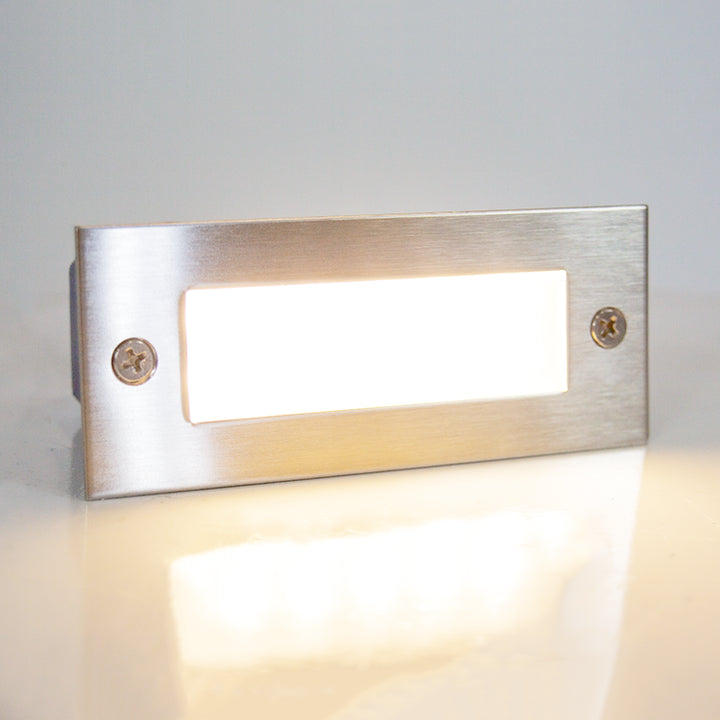 STS02 Stainless Steel Step Light | 3W 3000K Warm White Integrated LED Low Voltage Landscape Light