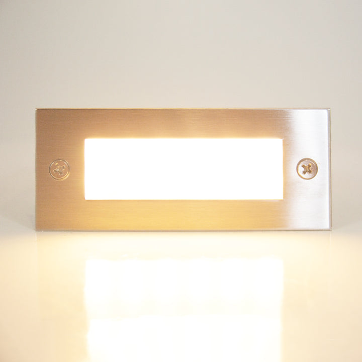 STS02 Stainless Steel Step Light | 3W 3000K Warm White Integrated LED Low Voltage Landscape Light