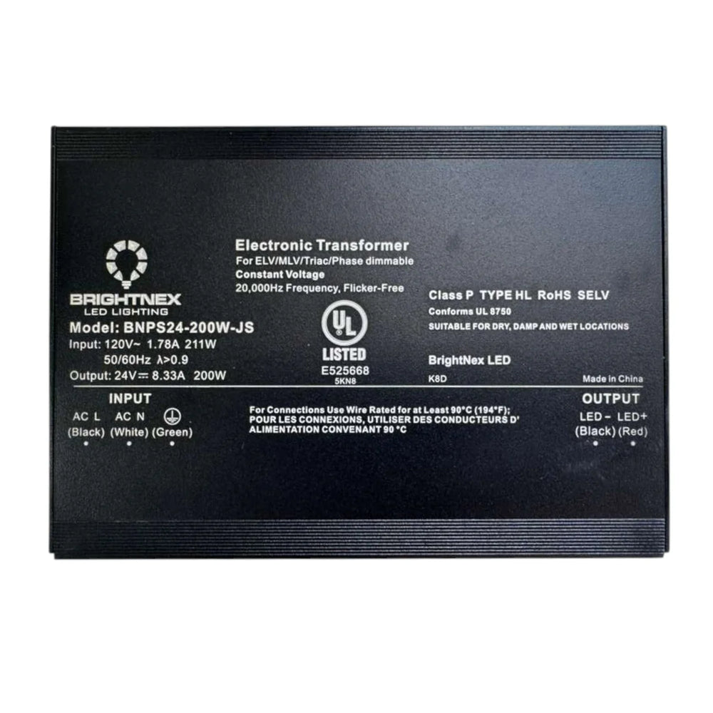 Outdoor Landscape Lighting LED 12V Low Voltage TSDC03 24V DC Low Voltage Dimmable Junction Box Transformers Class P UL 8750 Listed LED Driver TRIAC/ELV/MLV Dimming Outdoor Rated DC24V 200W Yes ($15.99)