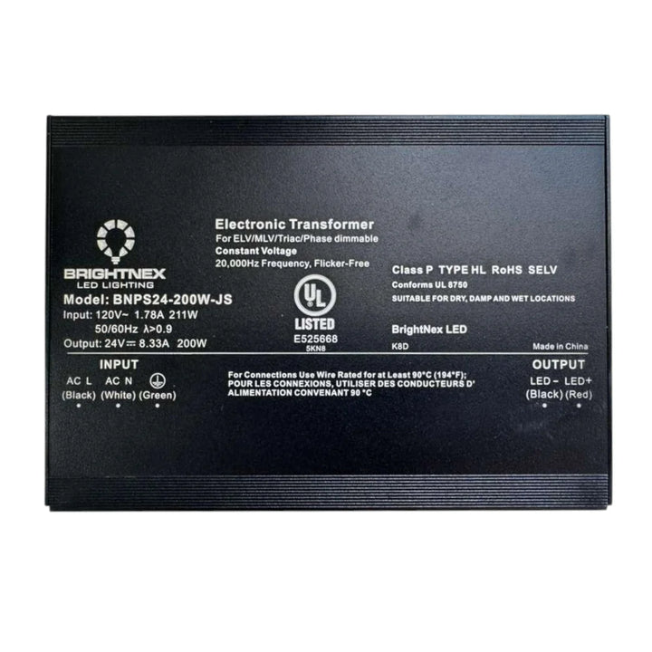 Outdoor Landscape Lighting LED 12V Low Voltage TSDC03 24V DC Low Voltage Dimmable Junction Box Transformers Class P UL 8750 Listed LED Driver TRIAC/ELV/MLV Dimming Outdoor Rated DC24V 200W Yes ($15.99)