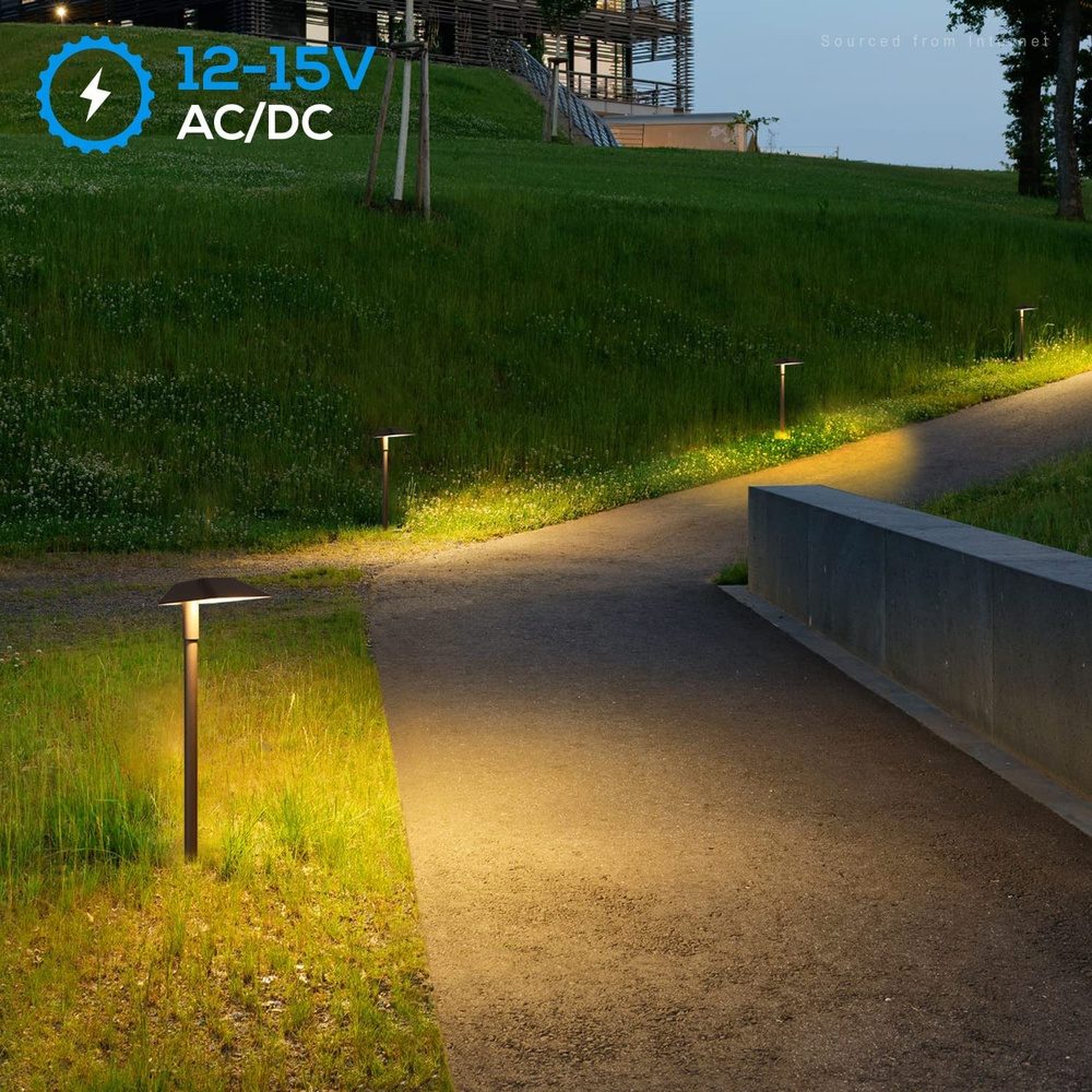 ALP02 6-Pack 5W Low Voltage 12V LED Cast Aluminum Landscape Pathway Lights Package - Sun Bright Lighting