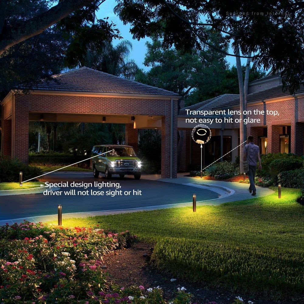 ALP14 12-Pack 4W LED 12V Low Voltage Pathway Lighting Package, AC/DC Landscape Driveway Lights - Sun Bright Lighting