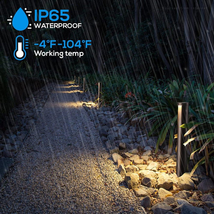 ALP16 12-Pack 5W LED Landscape Pathway Light Package, 12V Low Voltage Side Lit Path Lights - Sun Bright Lighting