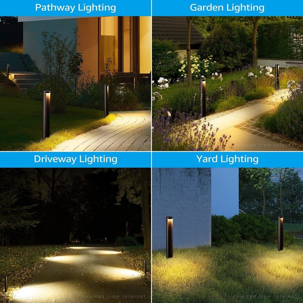 ALP16 12-Pack 5W LED Landscape Pathway Light Package, 12V Low Voltage Side Lit Path Lights - Sun Bright Lighting