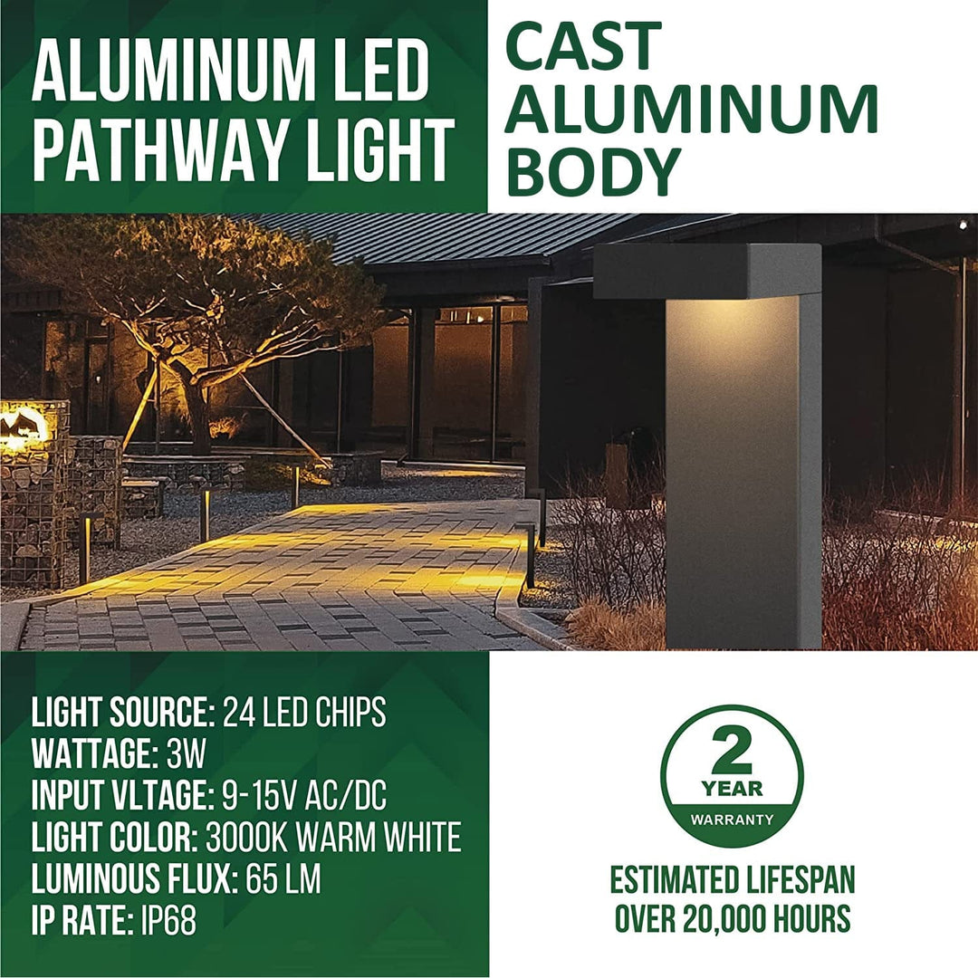 4-Pack of Modern LED Path Lights | Durable Walk Way Lights