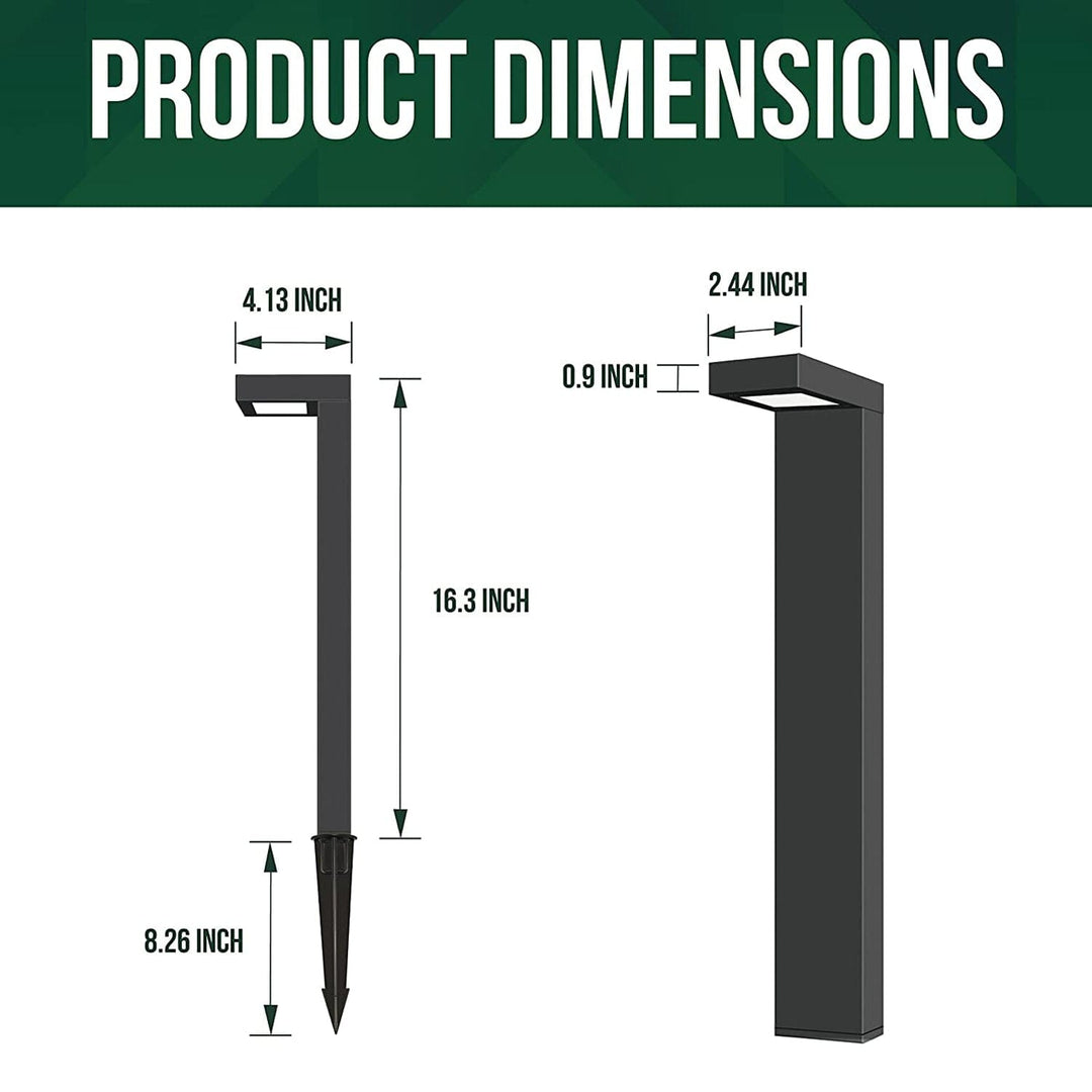 ALP19 4-Pack 3W LED Landscape Pathway Light Package, 12V Low Voltage Modern Path Lights