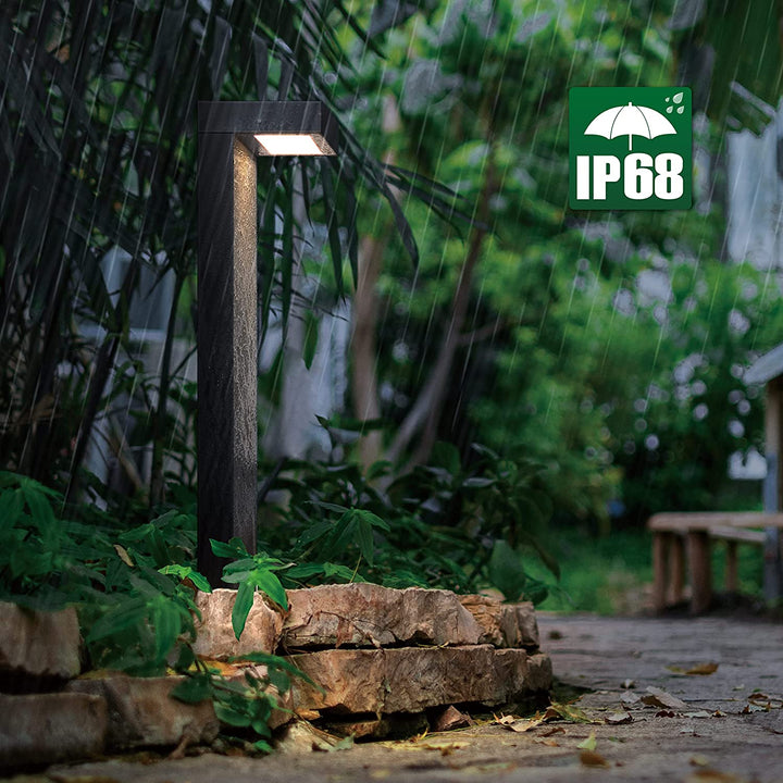ALP19 4-Pack 3W 3000K Warm White Integrated LED Landscape Pathway Light Package, 12V Low Voltage Modern Path Lights