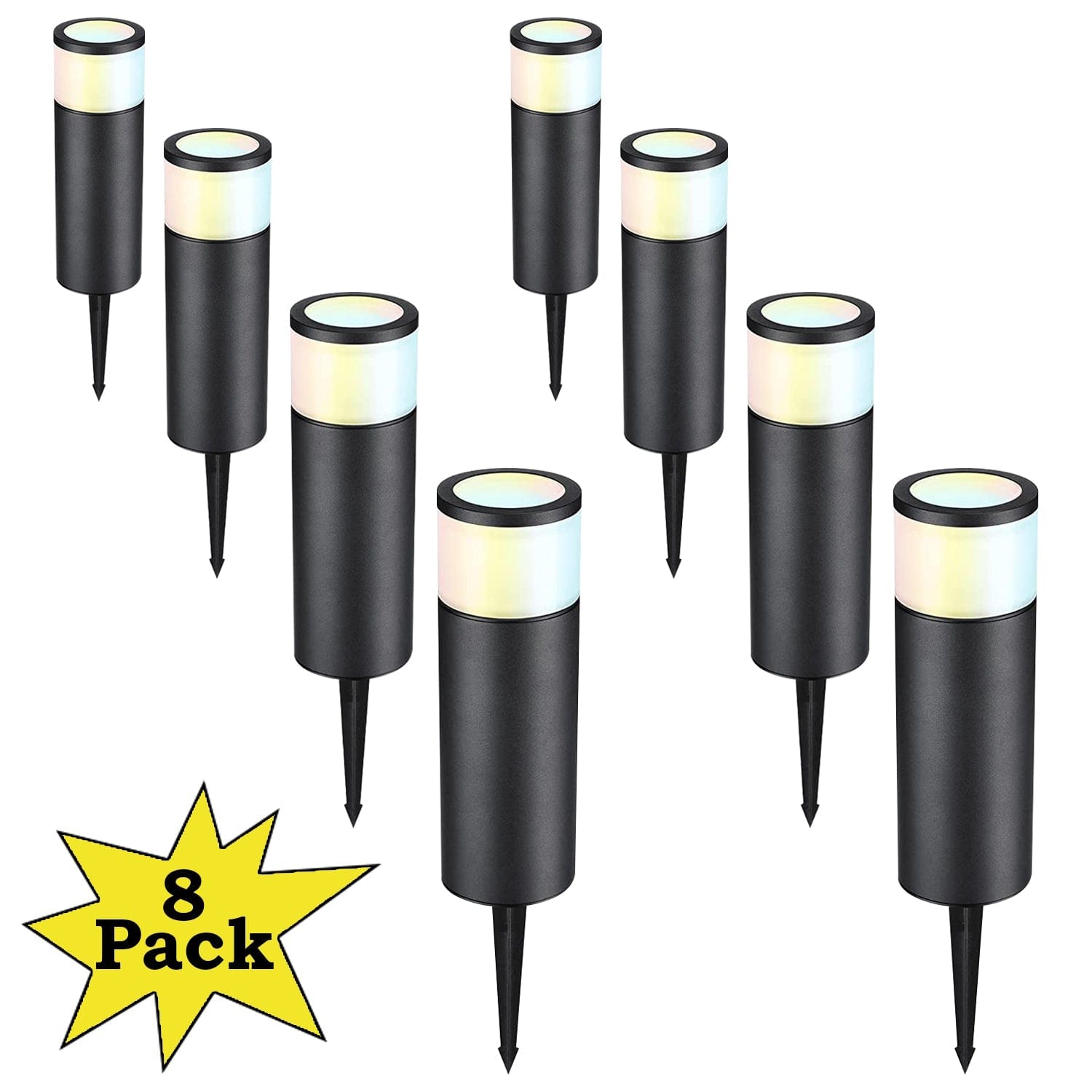 8-Pack of Modern LED Path Lights | Durable Walk Way Lights – Sun Bright ...