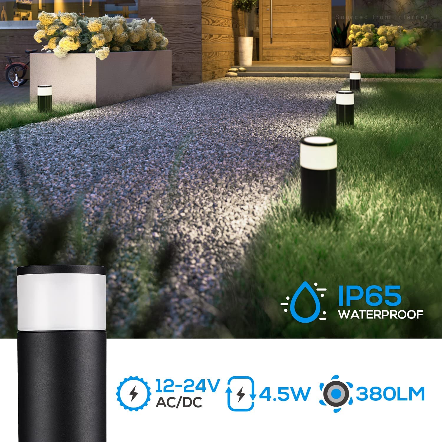 8-Pack of Modern LED Path Lights | Durable Walk Way Lights