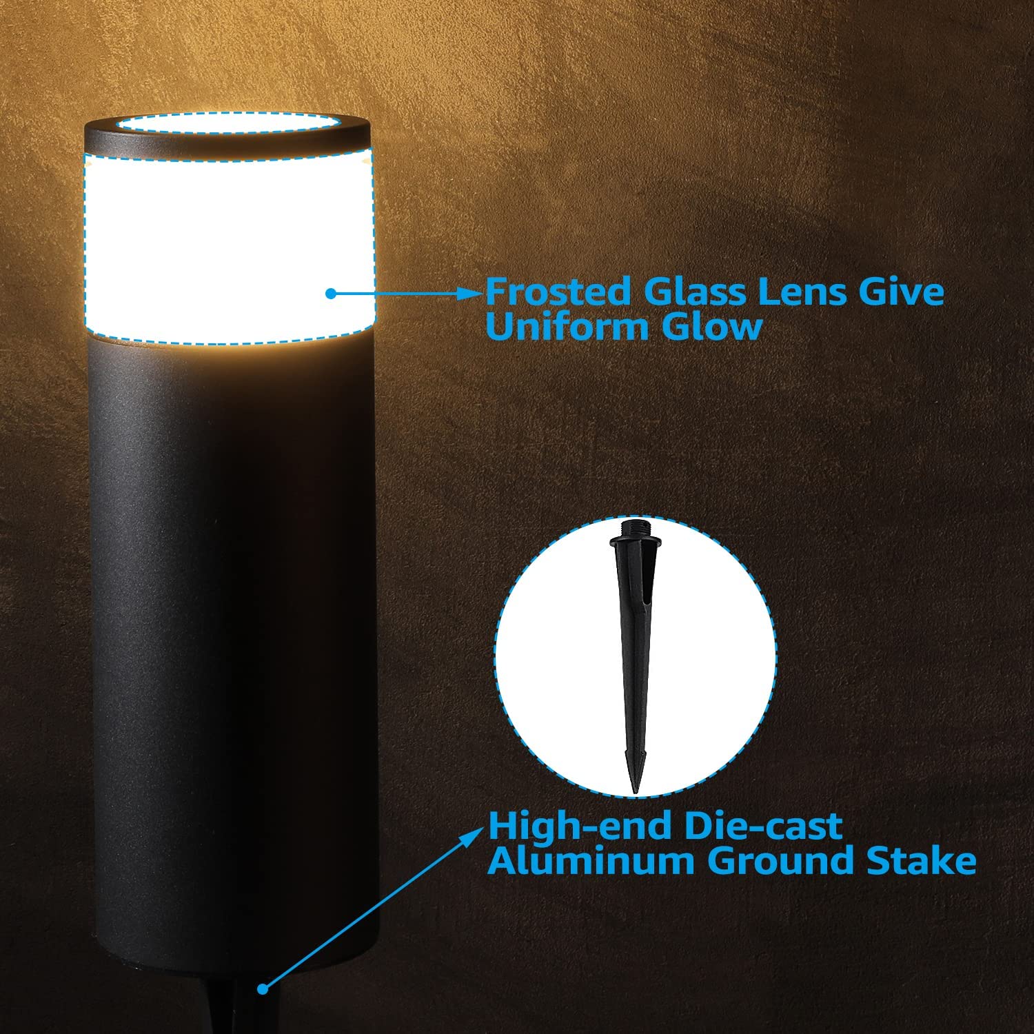 8-Pack of Modern LED Path Lights | Durable Walk Way Lights