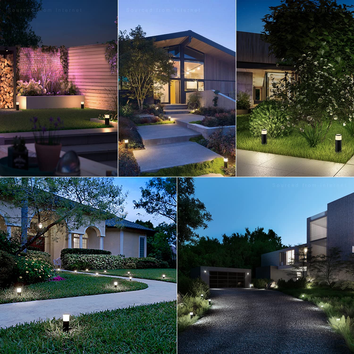 8-Pack of Modern LED Path Lights | Durable Walk Way Lights