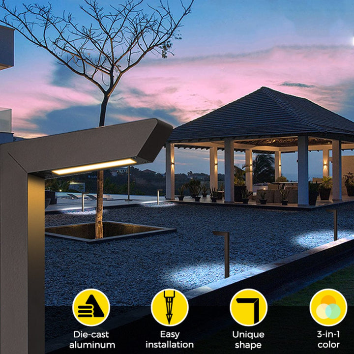 ALPCC07 6-Pack 5W 5CCT LED Landscape Pathway Light Package, 12V Low Voltage Modern Path Lights