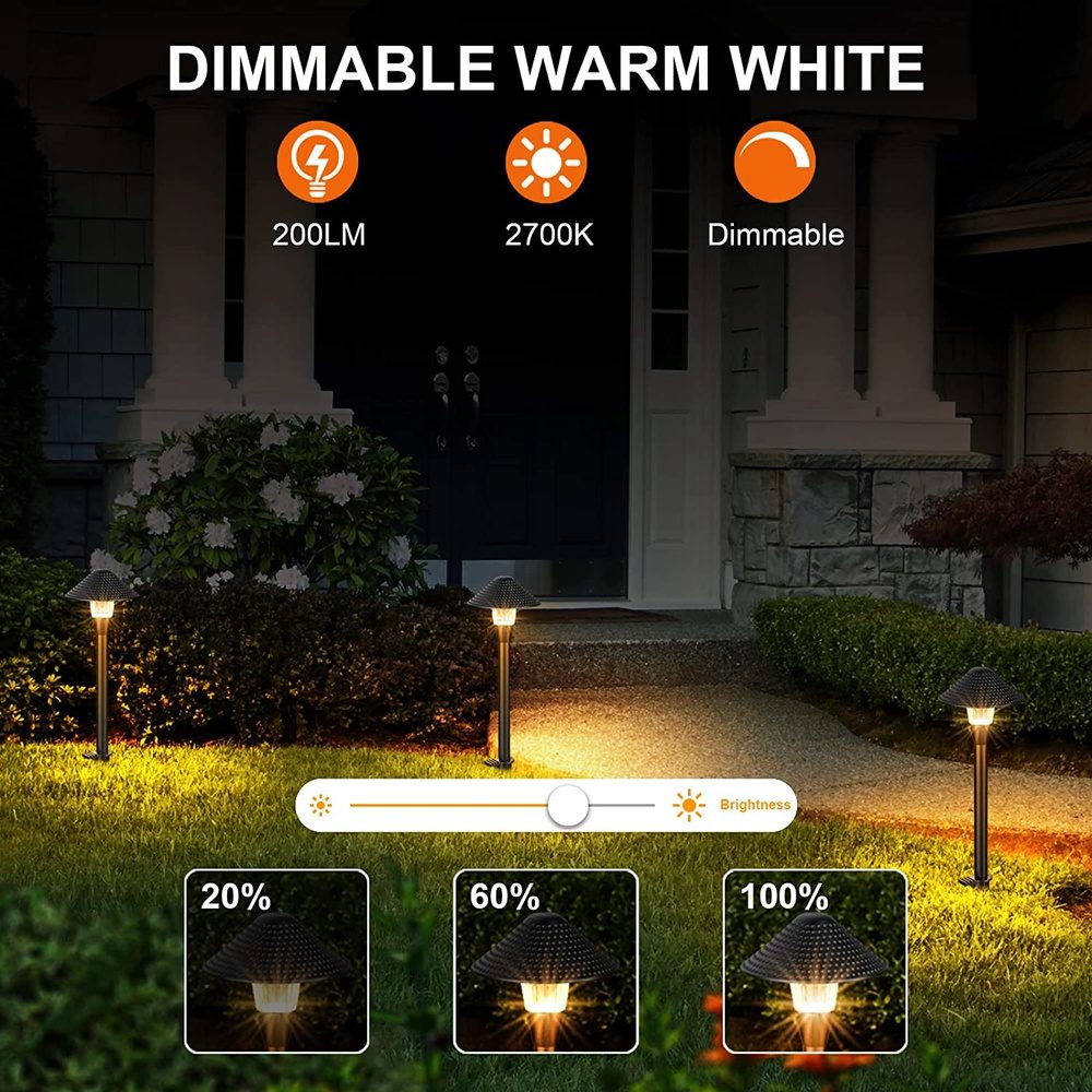 4 Pack 5W Waterproof LED In Ground Well Lights Low Voltage Landscape  Lighting