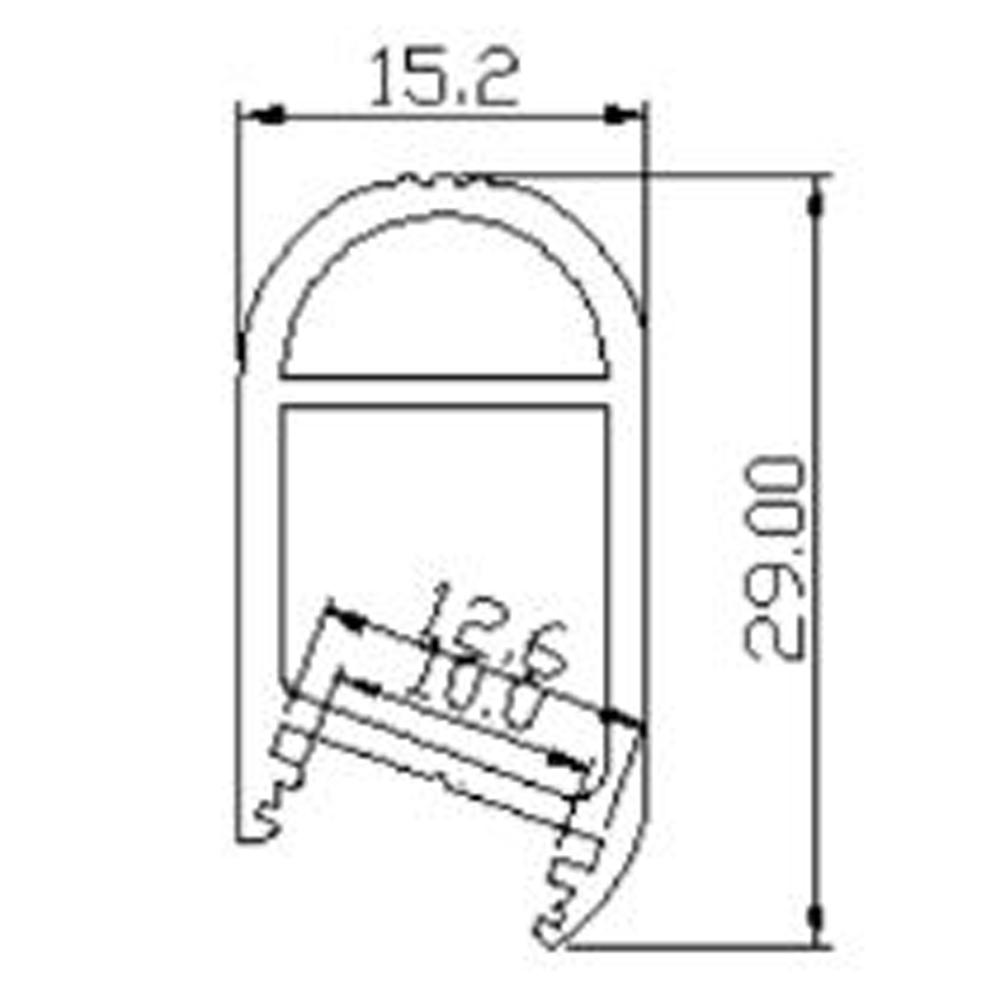 AP16F Aluminum Oval Wardrobe Hanging Rail 10 Pack LED lighted Closet Rod Fixture.