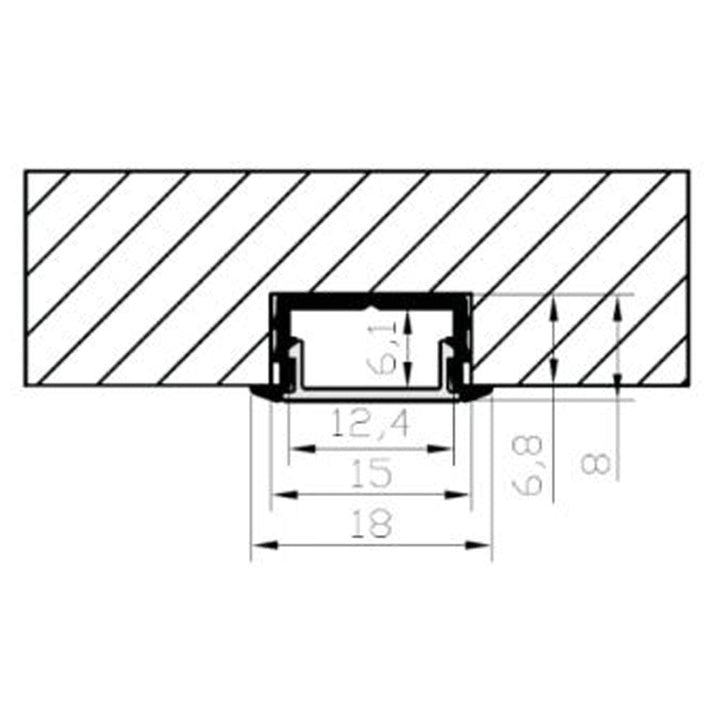 AP44M Rectangular Aluminum Channel 10 Pack LED Strip Light Cover End Caps.