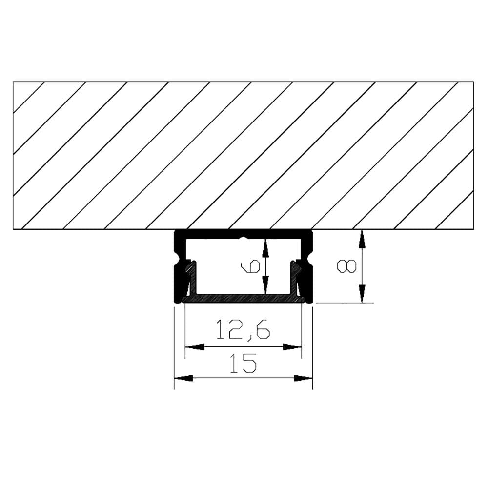 AP46M Rectangular Rail Aluminum Channel 10 Pack LED Strip Light Cover End Caps.