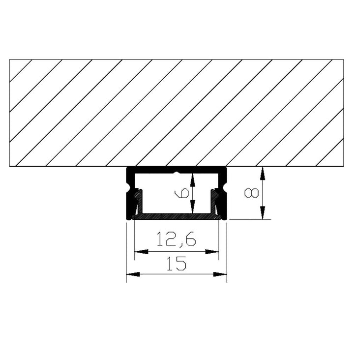 AP46M Rectangular Rail Aluminum Channel 10 Pack LED Strip Light Cover End Caps.