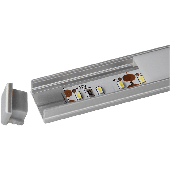 AP46M Rectangular Rail Aluminum Channel 10 Pack LED Strip Light Cover End Caps.