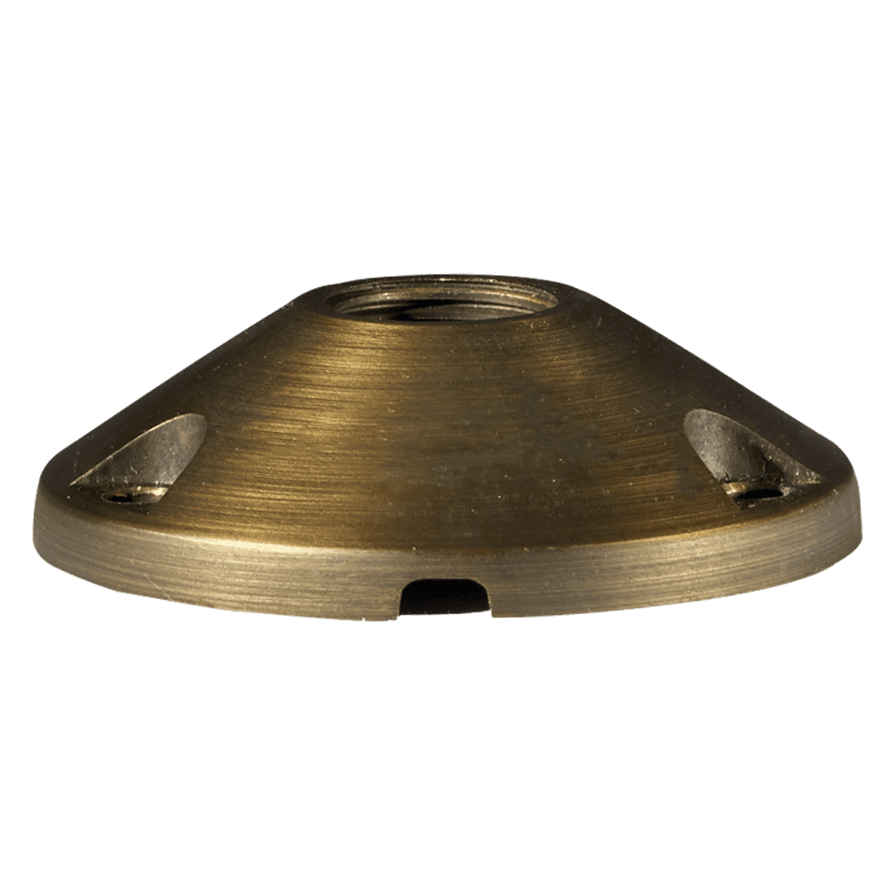 BP1 Brass Surface Mount Round Bracket for Landscape Lighting Fixture.