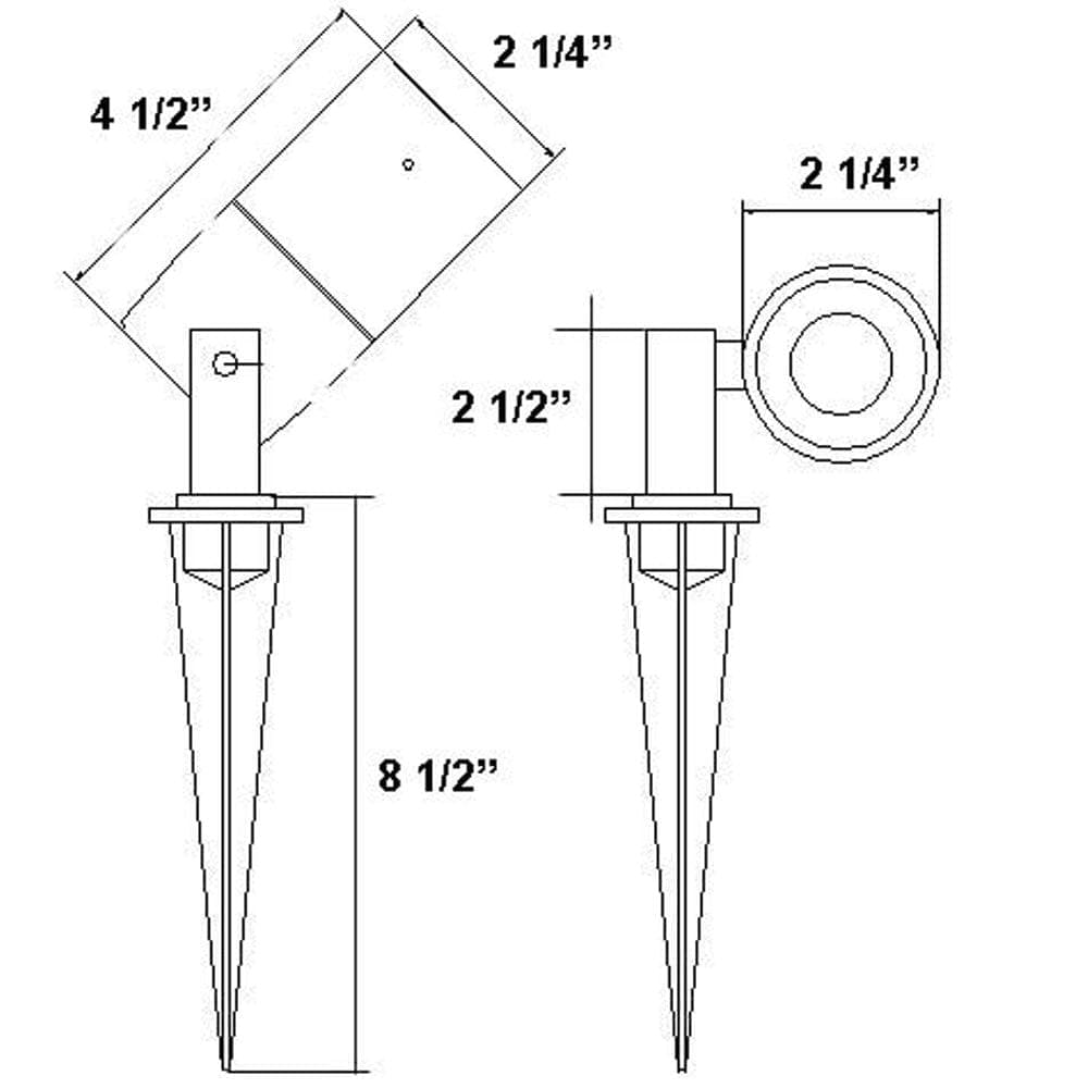 KL103 Low Voltage Modern Bullet Spot Light Aluminum Outdoor Lighting.