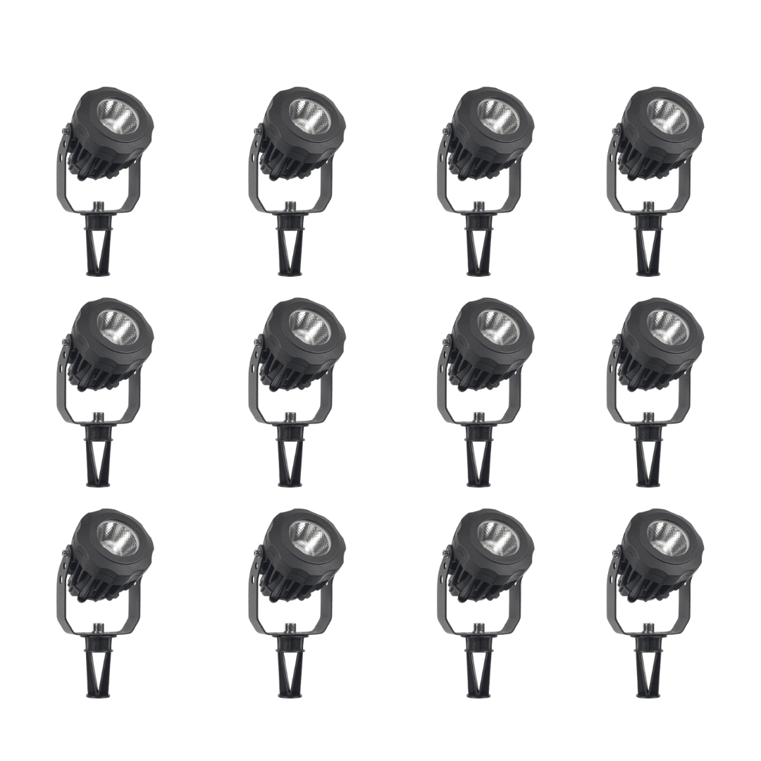 CD12 4x/8x/12x Package 12W 3000K Warm White LED Outdoor Spotlight Directional Narrow Beam Angle Lighting