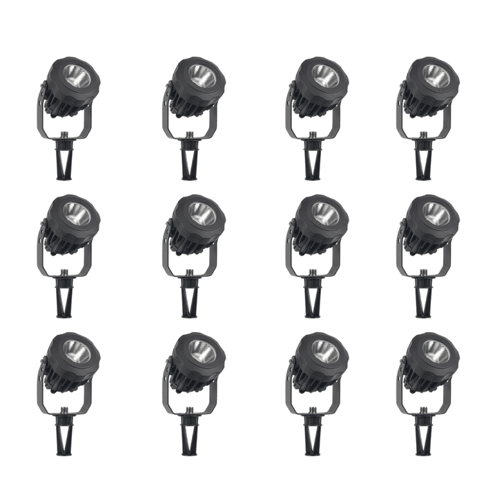 CD12 4x/8x/12x Package 12W 3000K Warm White LED Outdoor Spotlight Directional Narrow Beam Angle Lighting