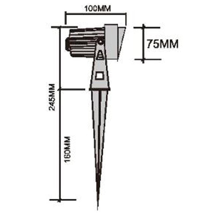 CD75 7W Low Voltage LED Directional Ground Landscape Spotlight Narrow Beam.