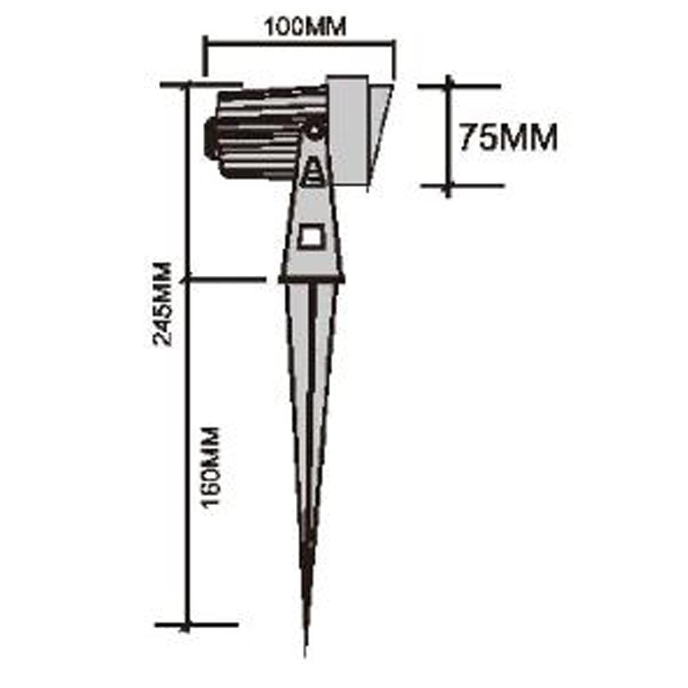 CDR75 9W RGB LED Ground Directional Landscape Waterproof Spotlight Fixture.