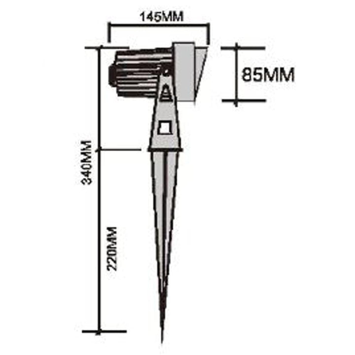 CD85 9W Garden Landscape Directional Waterproof Ground Narrow Beam Spotlight.