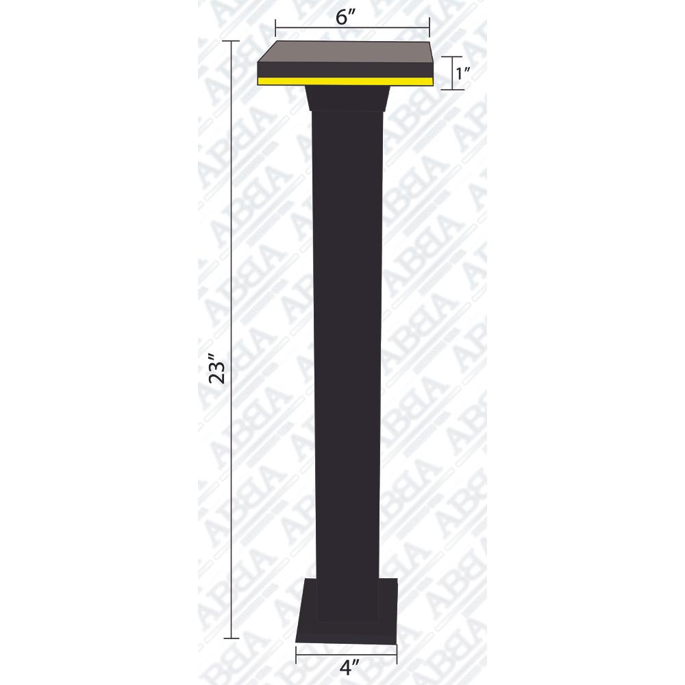 CDPA63 12W Bollard Pathway Lighting LED Square Top Modern Low Voltage.