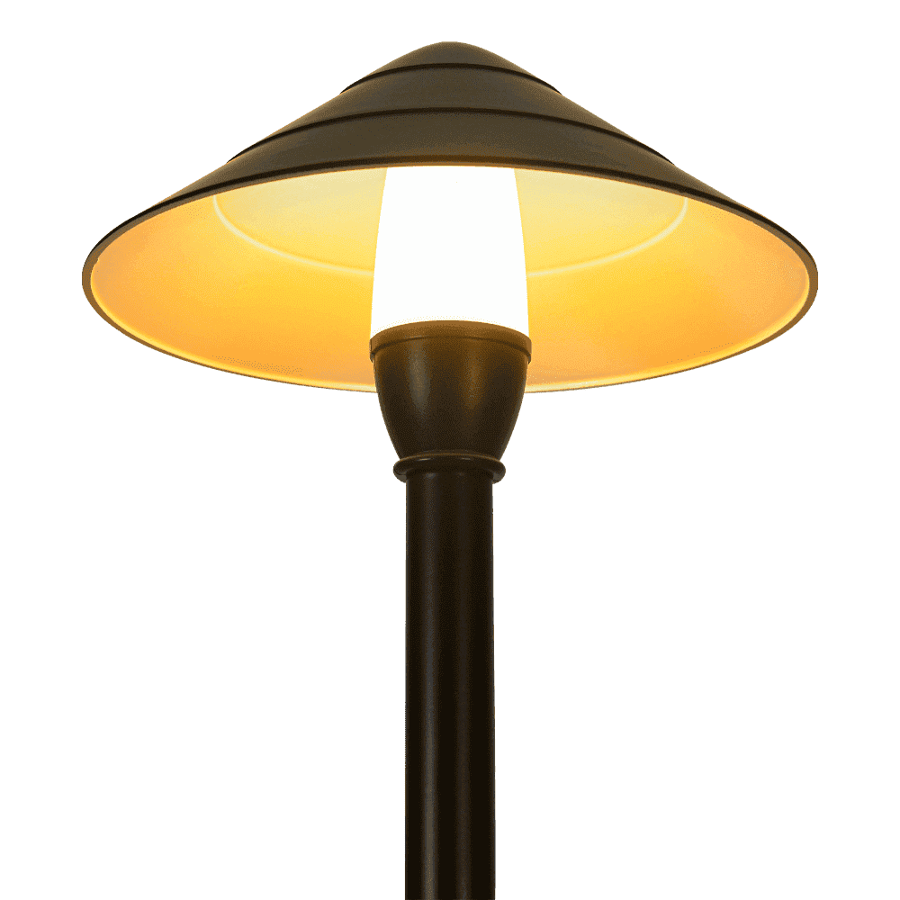 CDPA65 3W 12V Mushroom LED Path Light Beaded Swivel Hat Landscape Fixture - Kings Outdoor Lighting