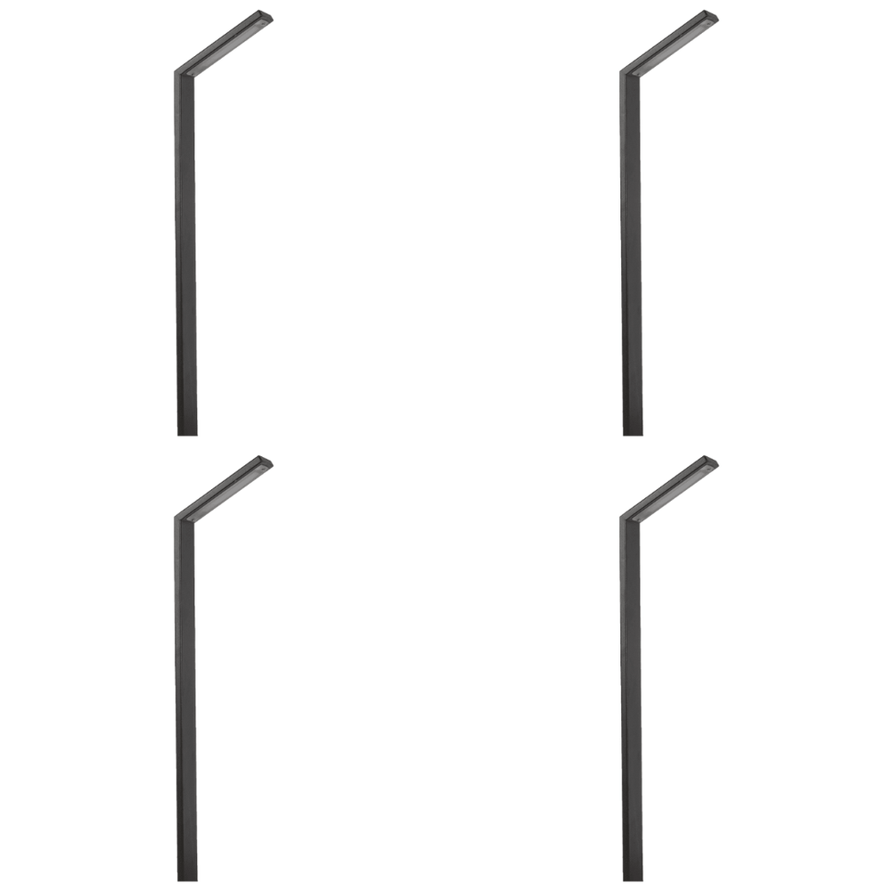Outdoor Landscape Lighting LED 12V Low Voltage CDPS59 4x/8x/12x Package 3W Stainless Steel 12V Low Voltage LED Linear Path Light Directional Fixture Black 4 Pack