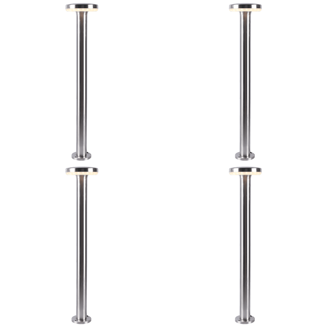 CDPS72 4x/8x/12x Package 7W Stainless Steel Bollard Pathway Lighting LED Circle Top Modern Low Voltage