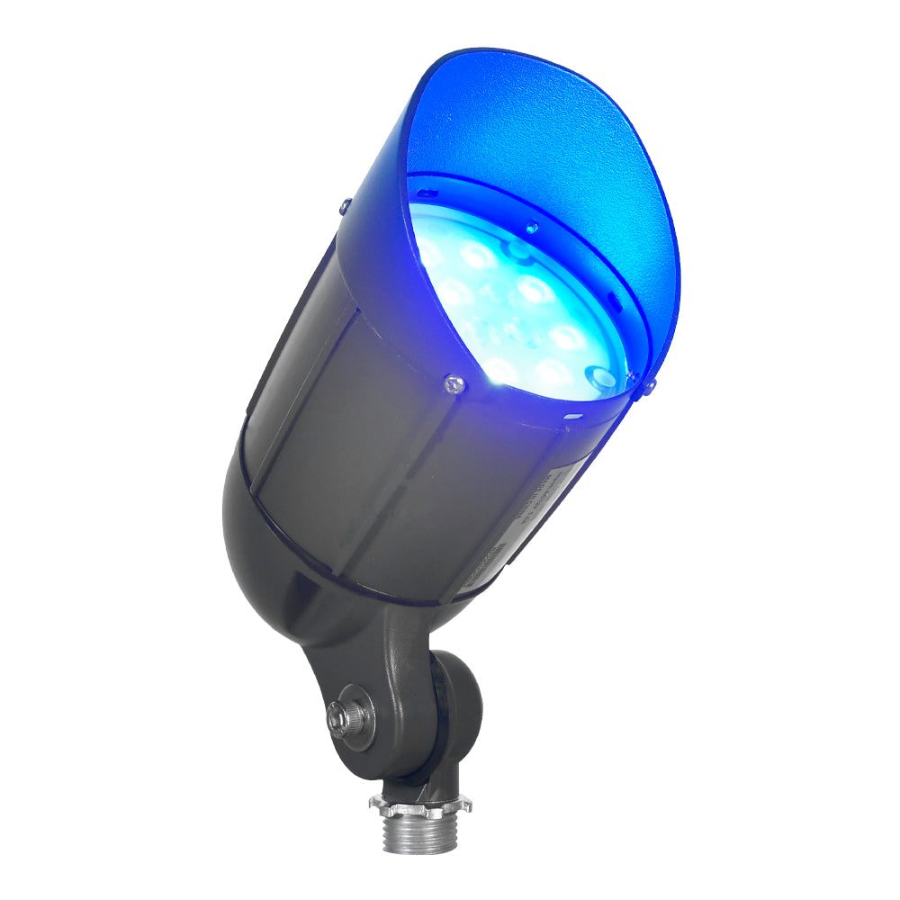 CDR12 Cast Aluminum Color Changing Spot Light | 12W Integrated RGBW Smart Bluetooth Low Voltage Landscape Light - Sun Bright Lighting