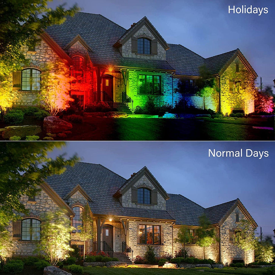 CDRA95 4x/8x/12x Package 12W LED Smart Wi-Fi RGBW Wide Beam Directional Outdoor Landscape Spotlight