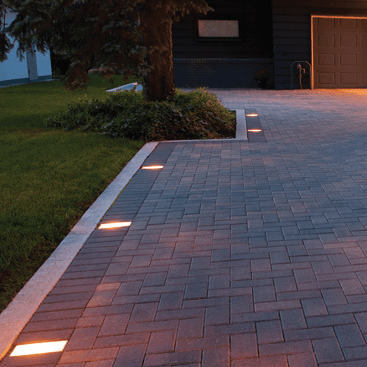 CRG30 Low Voltage In Ground RGBW or WW LED Brick Paver Light Square IP67 Waterproof.