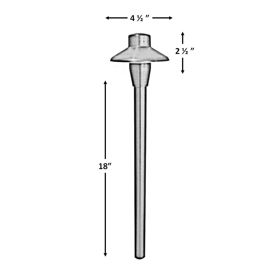 Capuchon Solid Cast Brass Path & Area Light Natural Bronze Low Voltage Outdoor Lighting