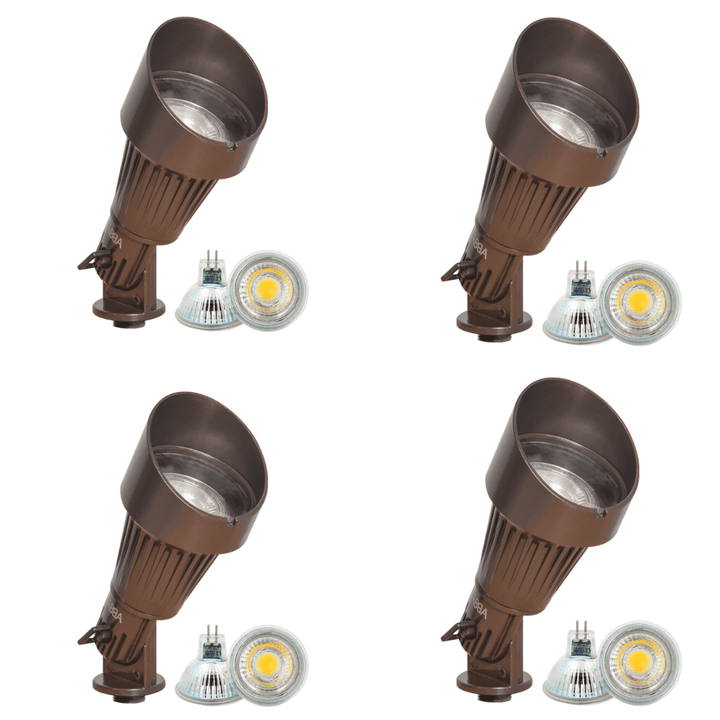DL02 4x/8x/12x Package Low Voltage Waterproof LED Outdoor Spotlight Directional Monopoint Lighting 5W 3000K