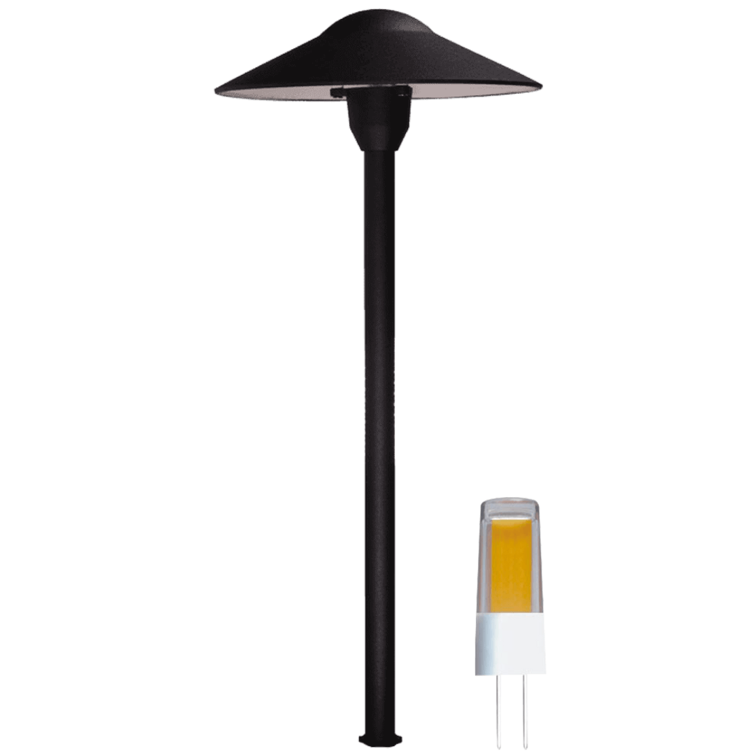 DL03 4x/8x/12x Package 12V AC/DC Aluminum Low Voltage Landscape Lighting Mushroom Path Light 5W 3000K Bulb