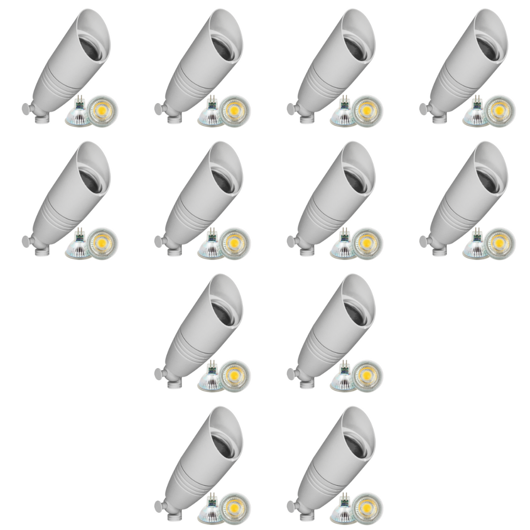 DL05 4x/8x/12x Package Low Voltage LED Smooth Bullet Directional Outdoor Spotlight DL02 with 5W 3000K Bulb