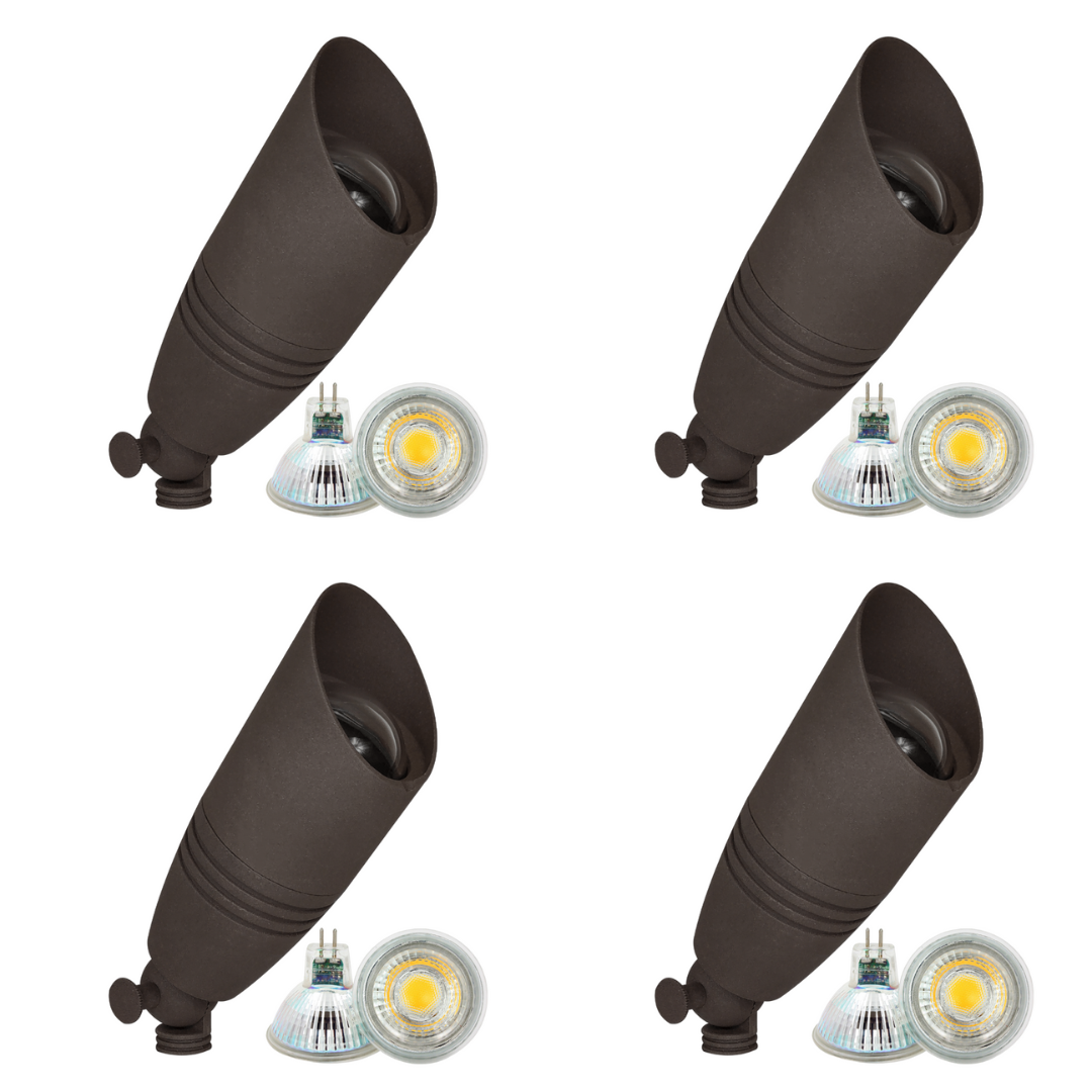 DL06 4x/8x/12x Package Low Voltage LED Smooth Bullet Directional Outdoor Spotlight 5W 3000K