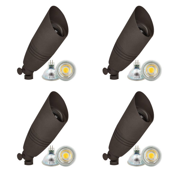 DL06 4x/8x/12x Package Low Voltage LED Smooth Bullet Directional Outdoor Spotlight 5W 3000K