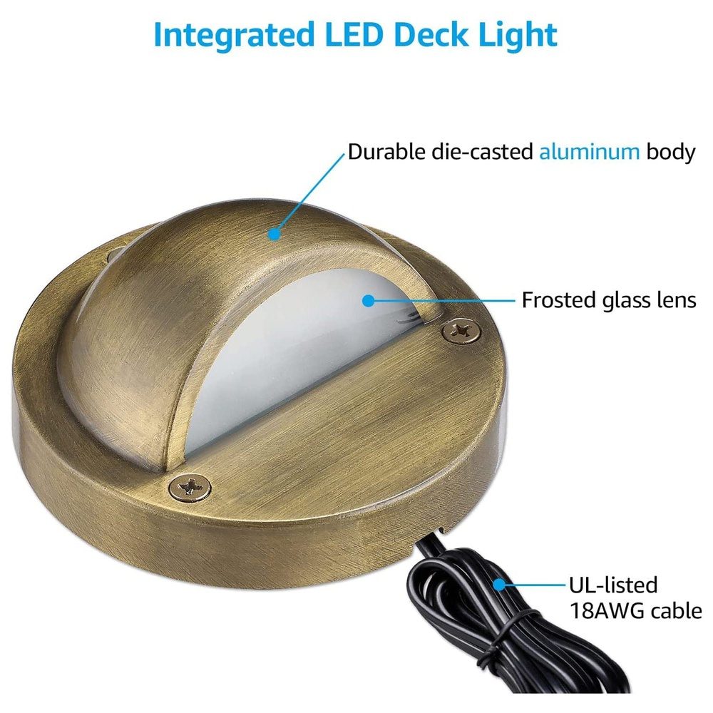 Pinnale Ursa Major Low Voltage Halogen Deck Step Light – Bronze Finish Outdoor Landscape