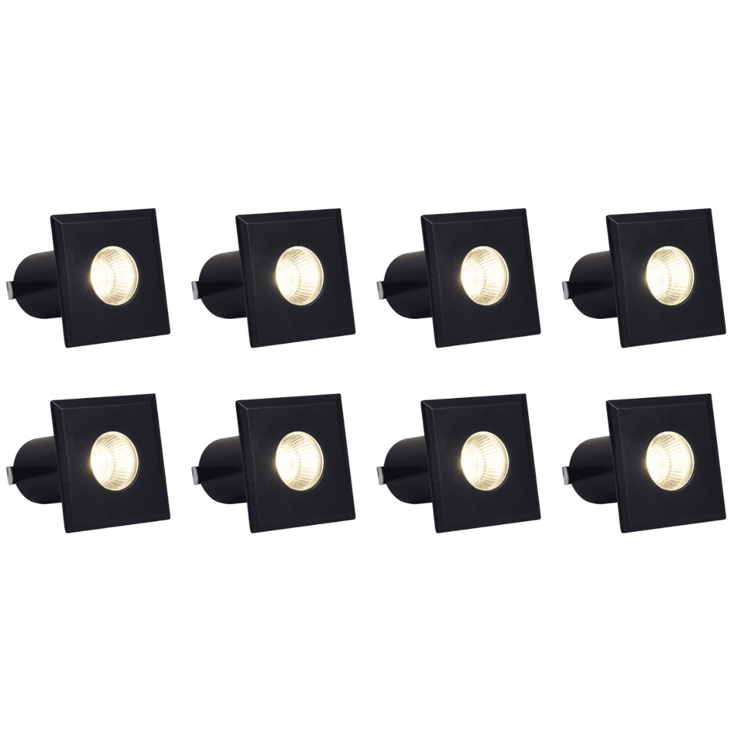 DMS52 4x/8x/12x Package 3W COB LED Square Top Stainless Steel Waterproof In-Ground Landscape Well Light 3000K