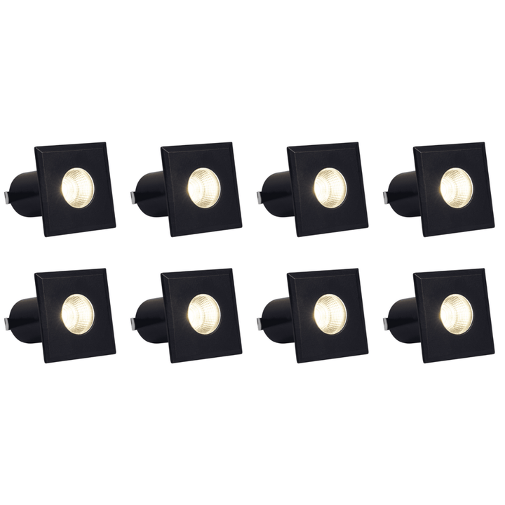 DMS52 4x/8x/12x Package 3W COB LED Square Top Stainless Steel Waterproof In-Ground Landscape Well Light 3000K