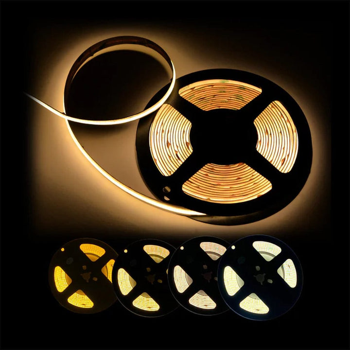 SLD07 Dotless Linear LED Tunable CCT (2700K-6500K) 4.5W/ft COB Strip Lights Low Voltage 10mm DC24V Tape Light