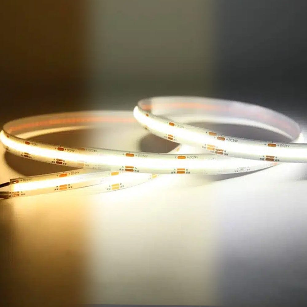SLD07 Dotless Linear LED Tunable CCT (2700K-6500K) 4.5W/ft COB Strip Lights Low Voltage 10mm DC24V Tape Light