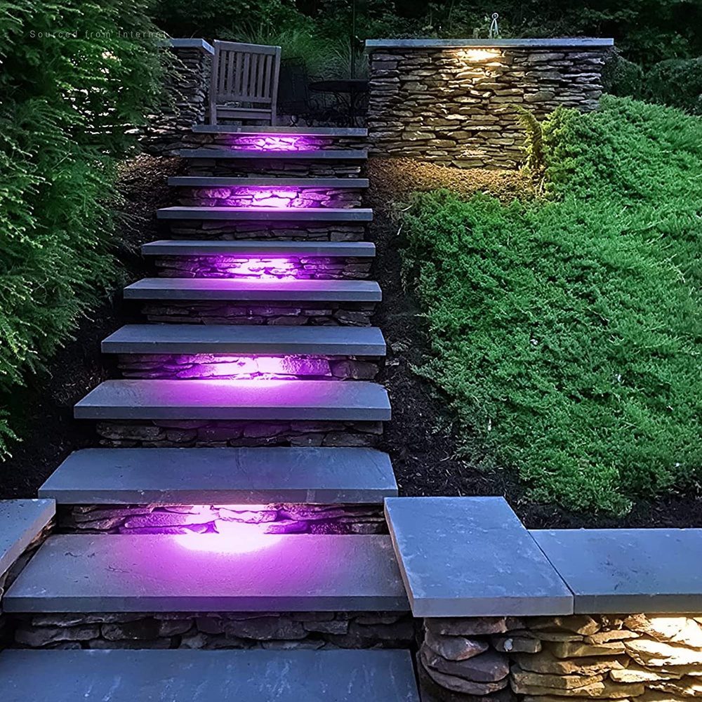 ELA04 8-Pack Inch 1W RGB LED Retaining Wall Lights, Hardscape Color – Sun  Bright Lighting